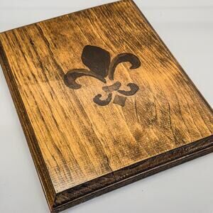 Rustic and Simple French Quarter, Fleur De Lis, Wooden Wall Art, 11” x 8.5”